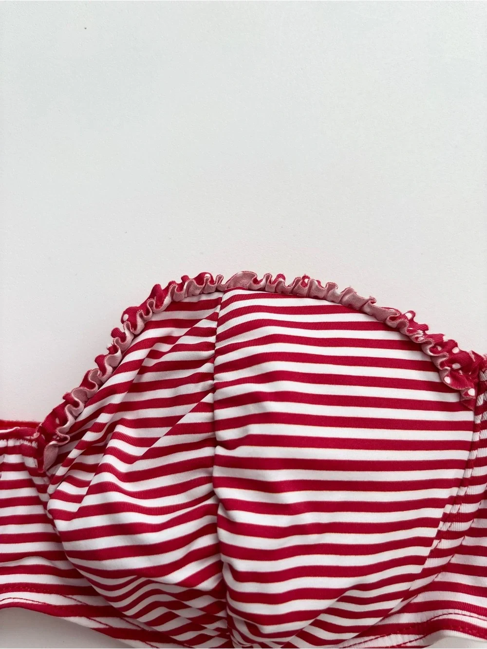 Frankies Bikinis Swim Bikini Top NWT Scarlet Stripe Strapless Sweetwater XS